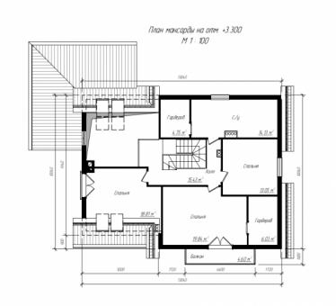 Проект дома с мансардой